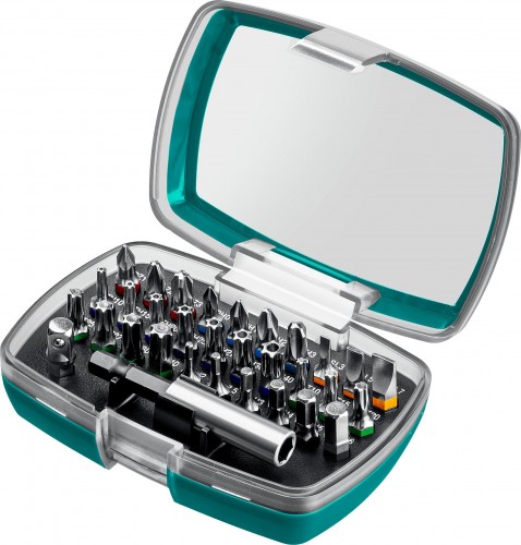 Набор бит KRAFTOOL C-Drive 32 многофун., адаптеры, цветная маркир. 32 пред. 26067-H32