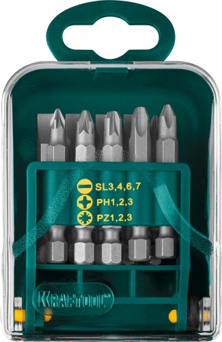 Набор бит KRAFTOOL EXPERT 26135-H21 в мобильном бит-боксе с клипсой, cr-v, 25мм, 21 пр 26135-H21 - изображение 2