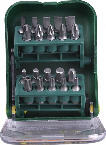 Набор бит KRAFTOOL EXPERT 26135-H21 в мобильном бит-боксе с клипсой, cr-v, 25мм, 21 пр 26135-H21