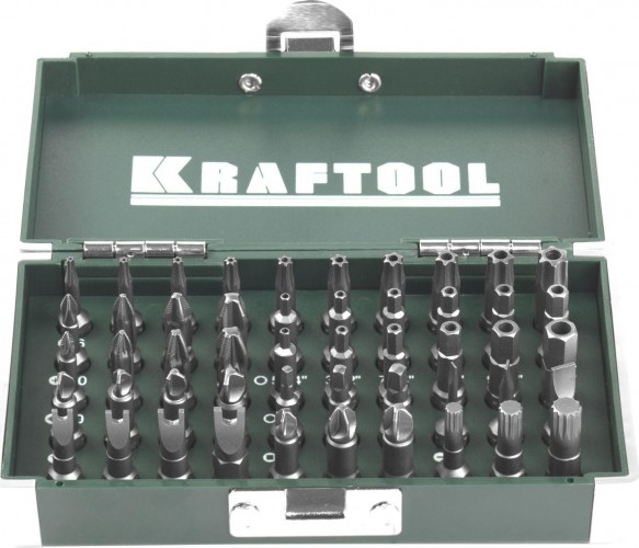 Набор бит KRAFTOOL X-Drive кованых, торсионных, cr-mo, 50 пред, в боксе 26065-H50 - изображение 2