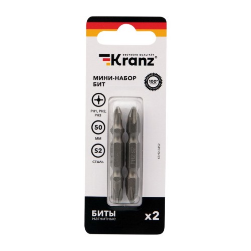 Набор бит Kranz KR-92-0452 двусторонних - изображение 4