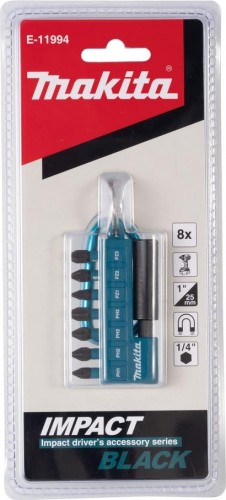 Набор бит MAKITA E-11994 Impact Black 25 мм 8 предметов E-11994 - изображение 2
