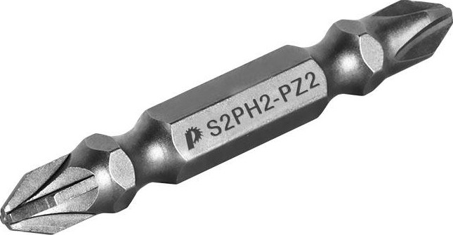 Набор бит ПРАКТИКА (10шт).  PZ2х50 мм.  Мастер двусторонние  798-126