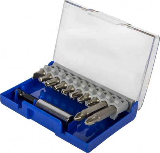 Набор бит ПРАКТИКА "Мастер" 11 шт 25 и 50 мм PH, PZ, HEX SL,  TORX держатель 60 908-214