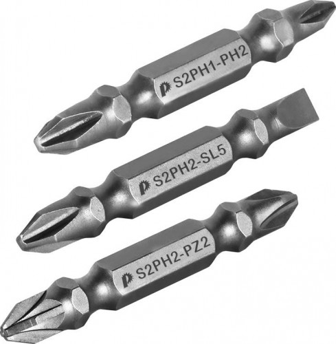Набор бит ПРАКТИКА "Мастер" 3шт PH2/PZ2, PH2/PH1, PH2/SL0.8-5 50мм 776-362 - изображение 4