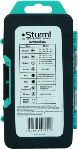Набор бит Sturm 1 270 602 67шт., 25мм, сталь crv 1270602 - изображение 4
