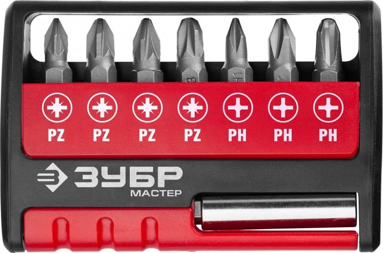 Набор бит ЗУБР МАСТЕР биты "мх-8", cr-v 26089-H8