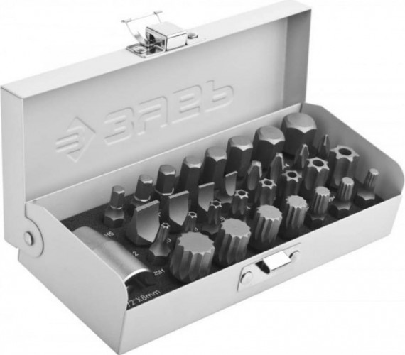 Набор бит ЗУБР PH, SL, HEX, TORX, SPLINE, 32 пред. 2655-H32