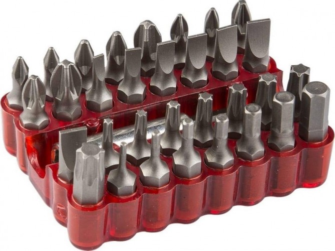 Набор бит ЗУБР с магнитным адаптером cr-mo, 33 пред. 26045-H33