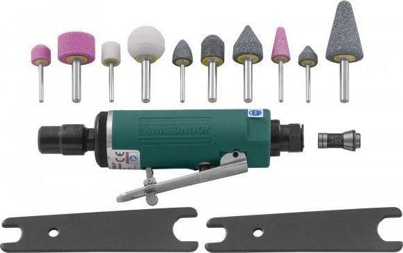 Набор бормашинка пневматическая JONNESWAY JAG-0903RMK 25000 об/мин., патрон 3/6, L-152 с насадками 048525