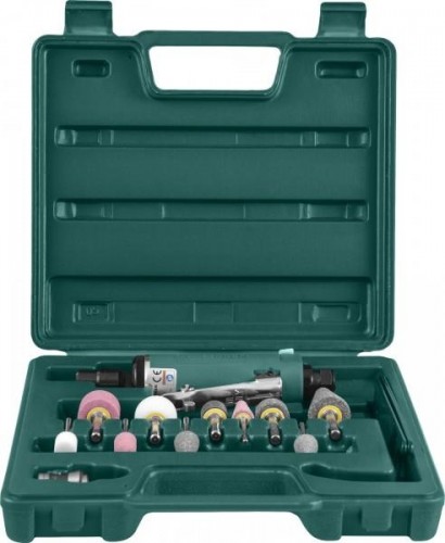 Набор бормашинка пневматическая JONNESWAY JAG-0903RMK 25000 об/мин., патрон 3/6, L-152 с насадками 048525 - изображение 2