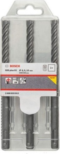 Набор буров BOSCH 3 СВ. SDS-plus X5L 100/160 мм 2608833912