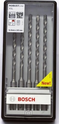 Набор буров BOSCH 5 СВ. SDS-plus X5L 6x100/165 мм 2608585070