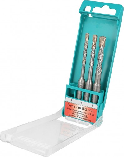 Набор буров HELLER  по бетону sds-plus bionic pro: 5, 6, 8x110 мм (3 пр.) TD17748