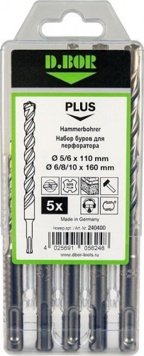 Набор буров SDS-plus D.BOR 5 предметов 240400 61140