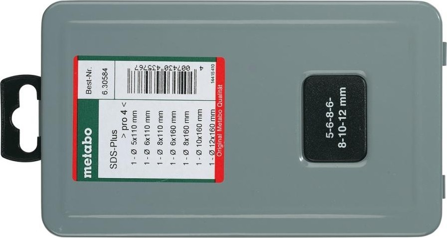 Набор буров SDS-plus METABO 5-6-6-8-8-10-12 мм  (7 шт.) 630584000 - изображение 2