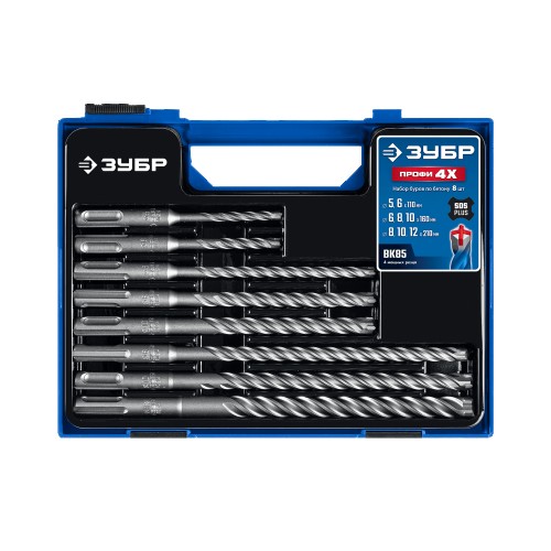 Набор буров ЗУБР ПРОФИ-4Х №1, 8шт. 29313-H8-1