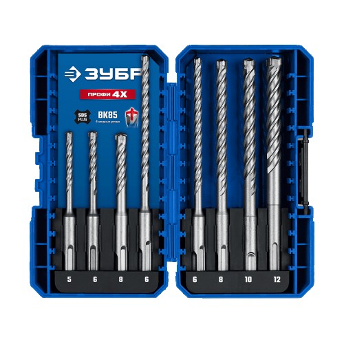 Набор буров ЗУБР ПРОФИ-4Х №2, 8шт. 29313-H8-2