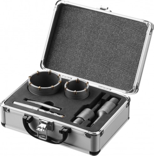 Набор буровых коронок SDS-plus ЗУБР ПРОФЕССИОНАЛ с оснасткой, d=50, 68 мм, кейс, 29185-H2-1 - изображение 5