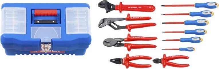 Набор диэлектрического инструмента ЗУБР "ПРОФЕССИОНАЛ" 2214-H12 1000 V, 12 предметов 2214-H12_z01