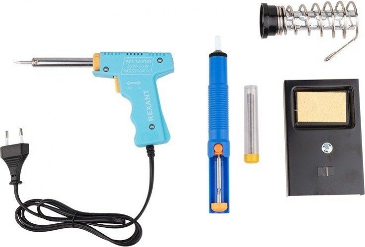 Набор для пайки REXANT П0164 № 5 (паяльник импульсный 30/70 вт) 12-0164