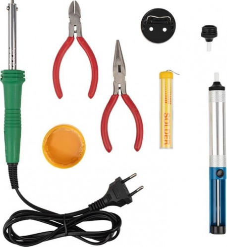 Набор для пайки REXANT П0166 №13 (паяльник 30вт, подставка, канифоль, припой, б 12-0166