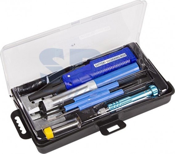 Набор для пайки REXANT П0167 №15 (паяльник 8вт, оловоотсос, подставка, припой,  12-0167