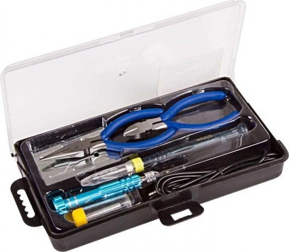 Набор для пайки REXANT П0168 №16 (usb-паяльник 8вт, кусачки, тонкогубцы, подста 12-0168