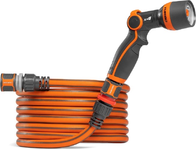 Набор для полива DAEWOO DWH 6102 шланг растягивающийся Aquazoom 15 м