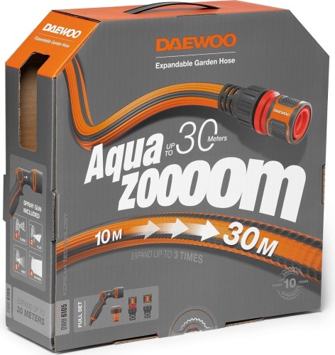 Набор для полива DAEWOO DWH 6105 шланг растягивающийся Aquazoom 30 м - изображение 4