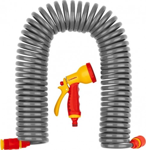 Набор для полива GRINDA PROLine шланг спиральный 3/8"x15м, пистолет-распылитель, а 428495