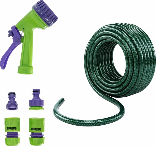 Набор для полива PALISAD 67422 шланг 3/4" 15м, 7-реж пистолет, соед., адаптер