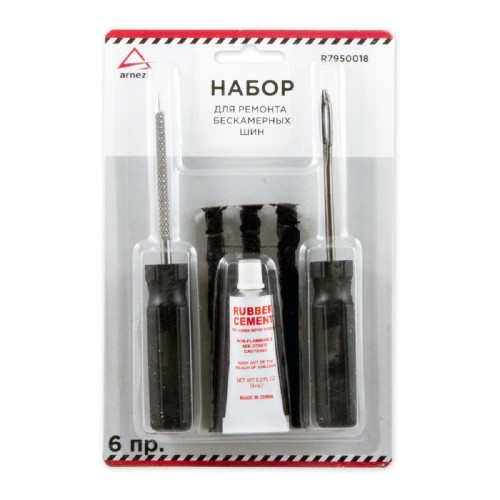 Набор для ремонта бескамерных шин ARNEZI R7950018 бескамерных шин 6пр.