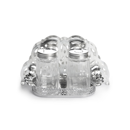 Набор для специй 2 предмета (соль, перец) + салфетница кружево, нержавеющая сталь Luxstahl [KH-309C] - изображение 2