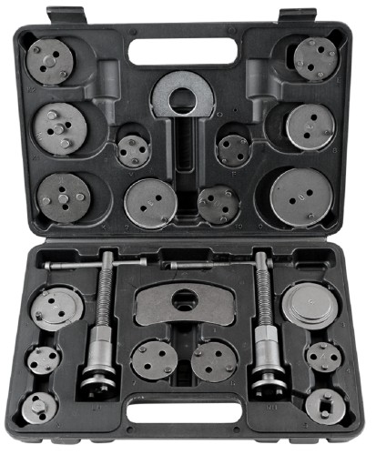 Набор для сжатия тормозных цилиндров BERGER BG1945 универсальный в кейсе 22 пр