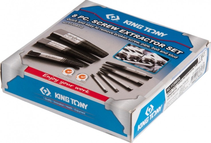 Набор экстракторов KING TONY 11208SQ 8 предметов - изображение 4