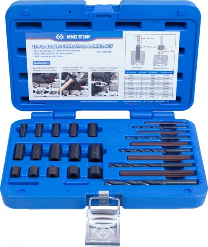 Набор экстракторов KING TONY 11225SQ 25 предметов - изображение 2