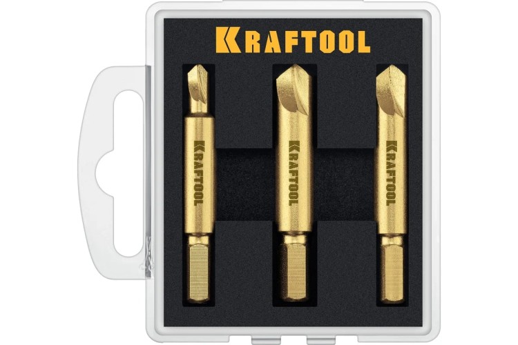 Набор экстракторов KRAFTOOL 3 предмета поврежденного крепежа до 95%, 26770-H3 - изображение 2