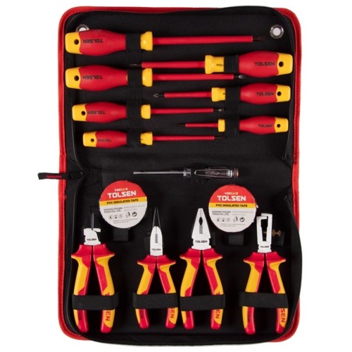 Набор электромонтажного инструмента TOLSEN TTV80114 14 пр. в футляре на молнии - изображение 2