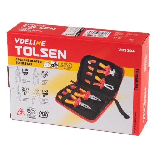Набор электромонтажного инструмента TOLSEN TTV83204 4 пр. в футляре на молнии - изображение 4