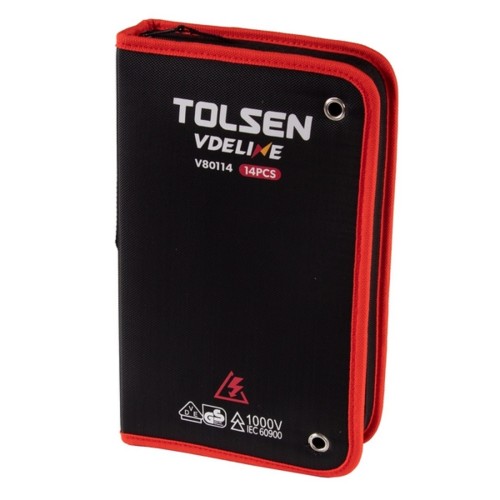 Набор электромонтажного инструмента TOLSEN TTV80114 14 пр. в футляре на молнии - изображение 3