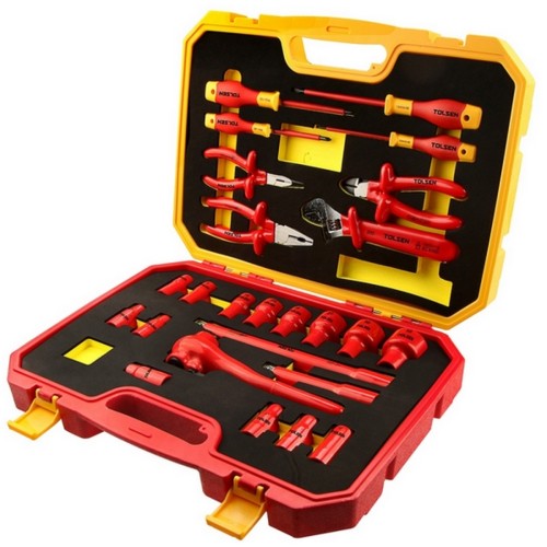 Набор электромонтажного инструмента TOLSEN TTV83825 универсальный, 25 пр.