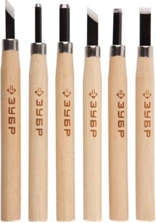 Набор фигурных стамесок ЗУБР "ЭКСПЕРТ" 6 преметов 18375-Н6 - изображение 2