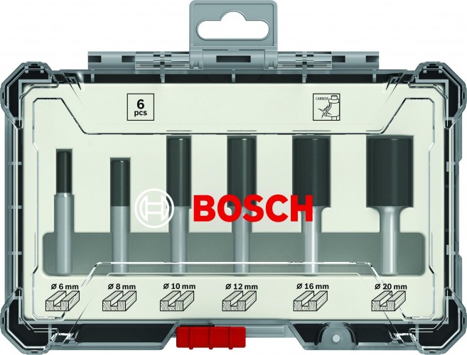 Набор фрез по дереву BOSCH 6 НМ-ФРЕЗ SET 6 мм-ХВ 2607017465