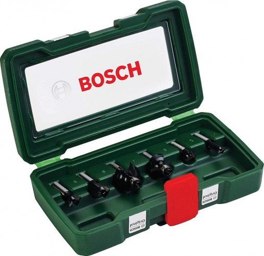 Набор фрез по дереву BOSCH 6 НМ-ФРЕЗ SET 8 мм-ХВ 2607019464