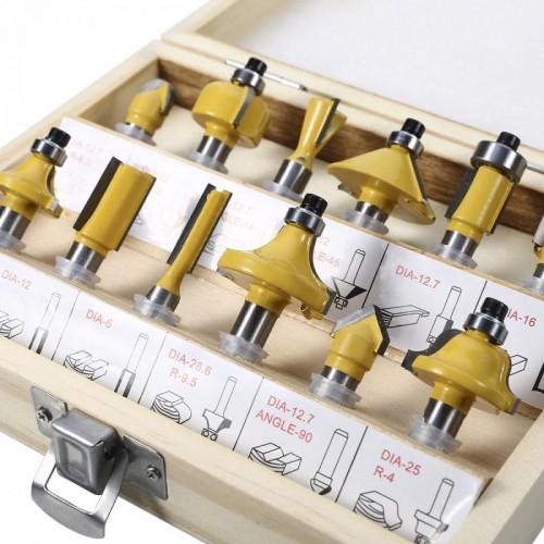 Набор фрез по дереву DEKO RBS12 12 предметов  065-0726 - изображение 2