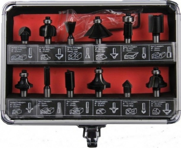 Набор фрез по дереву Sturm 9016-RB-S8-12-3 в металлическом кейсе 12 шт. - изображение 3