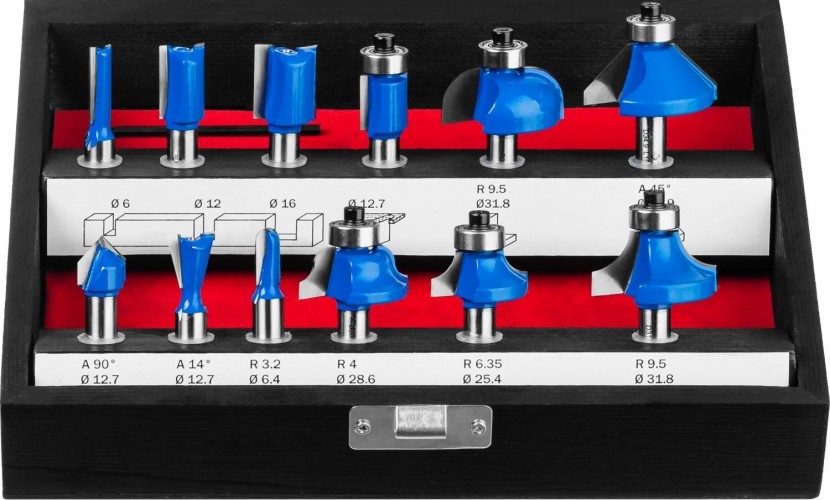 Набор фрез по дереву ЗУБР 28796-H12 ПРОФЕССИОНАЛ - изображение 2