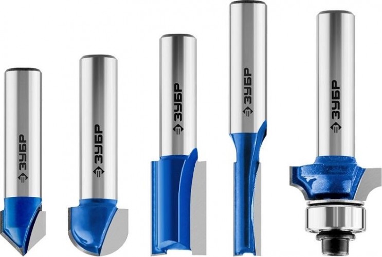 Набор фрез по дереву ЗУБР ПРОФЕССИОНАЛ 5 шт. 28795-H5