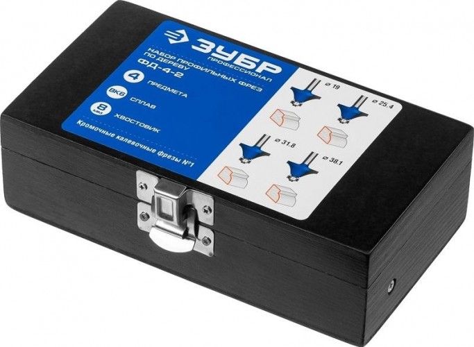 Набор фрез по дереву ЗУБР ПРОФЕССИОНАЛ 4 шт. 28795-H4-2 - изображение 2